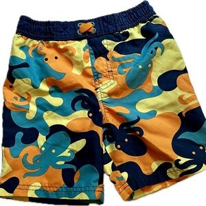 Freestyle Revolution Boys 3T Swim Trunks Swim Shorts Colorful Octopus Design
